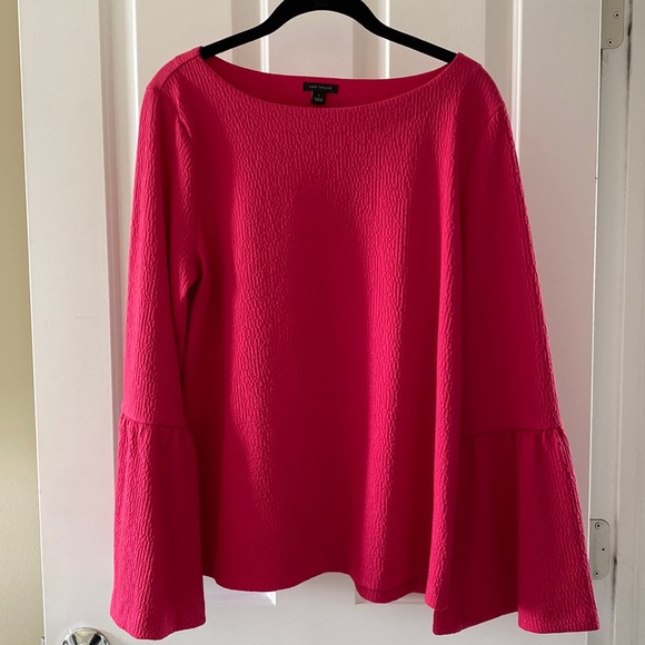 Hello Color! Pink Boatneck Top with Fun Bell Sleeves - Picture 7 of 13